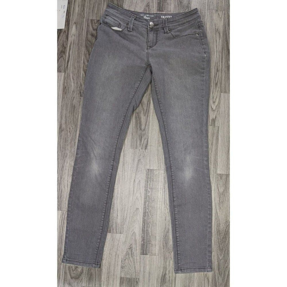 (3/$35) The Limited Womens Size 4 Skinny Leg Pockets Grey Denim Jeans